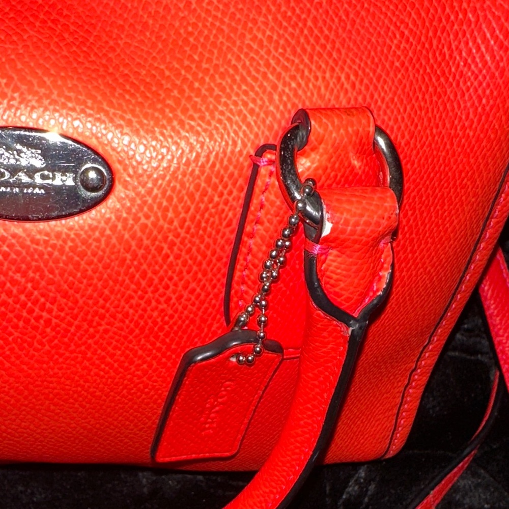 Coach Vibrant Pink/Orange Mini Bennett Satchel - Picture 4 of 10